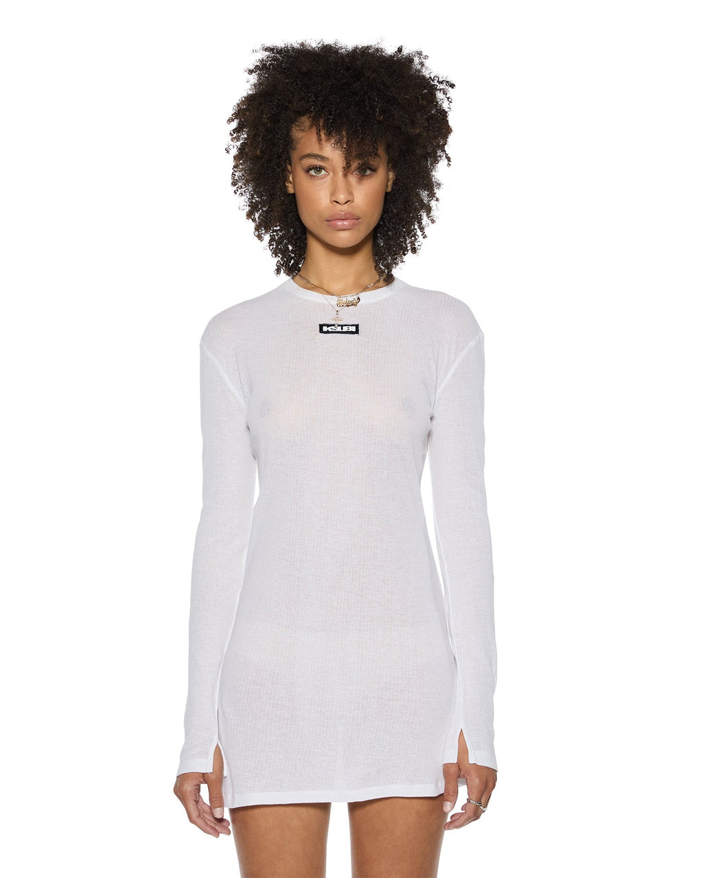 Crawford L/Sleeve Dress White