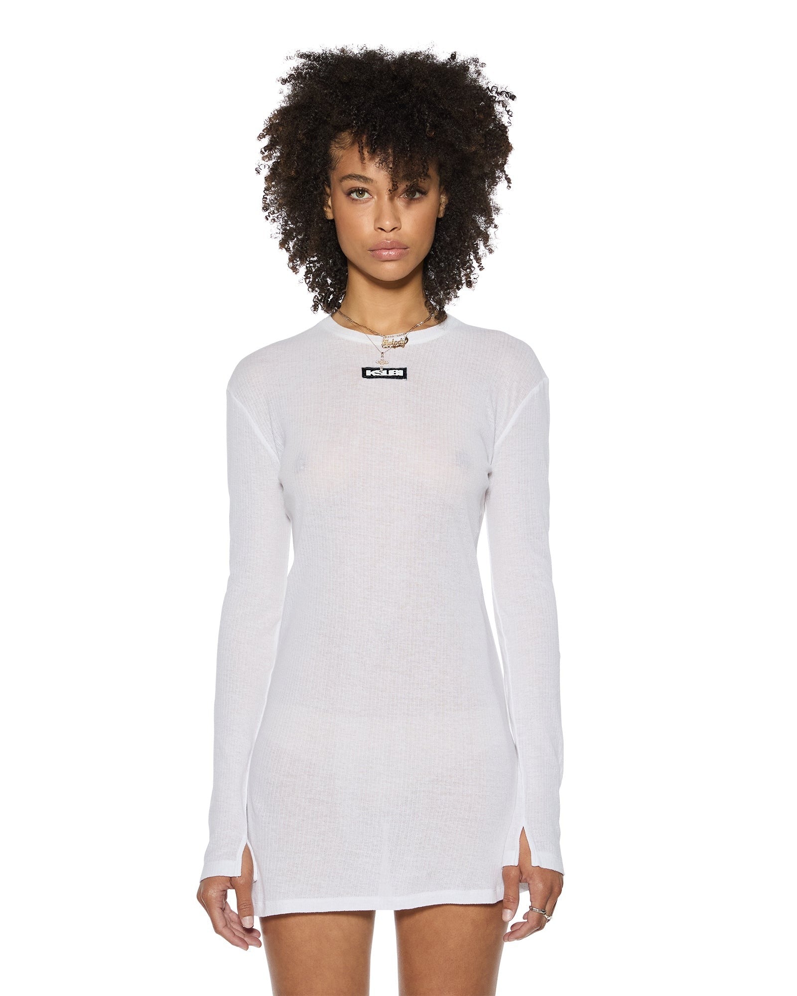 Crawford L/Sleeve Dress White