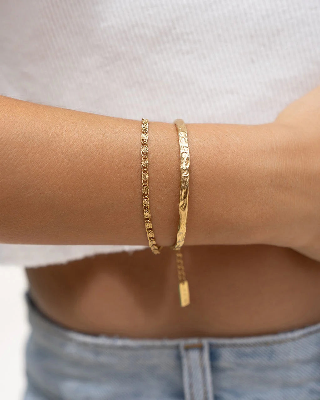Helios Gold Cuff Bracelet