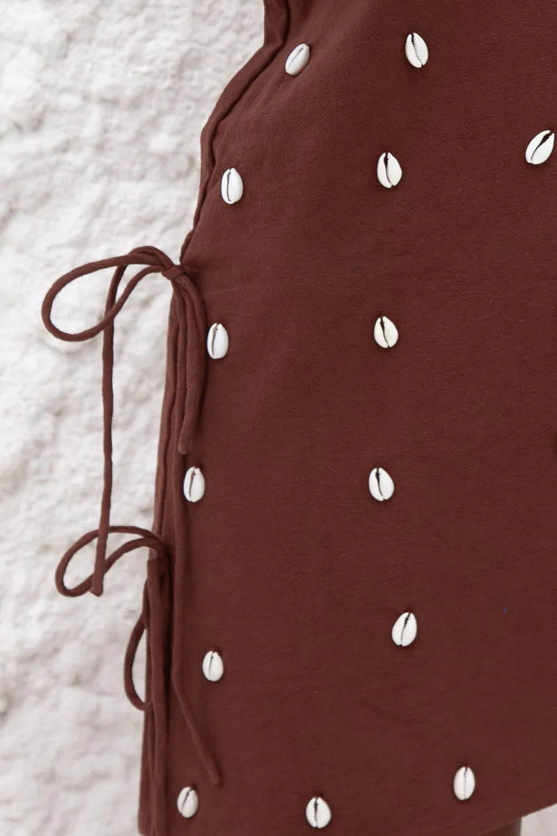 Dede Cowrie Shell Beaded Dress