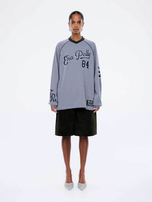 TEAM EP LONG SLEEVE TEE-WASHED CHARCOAL