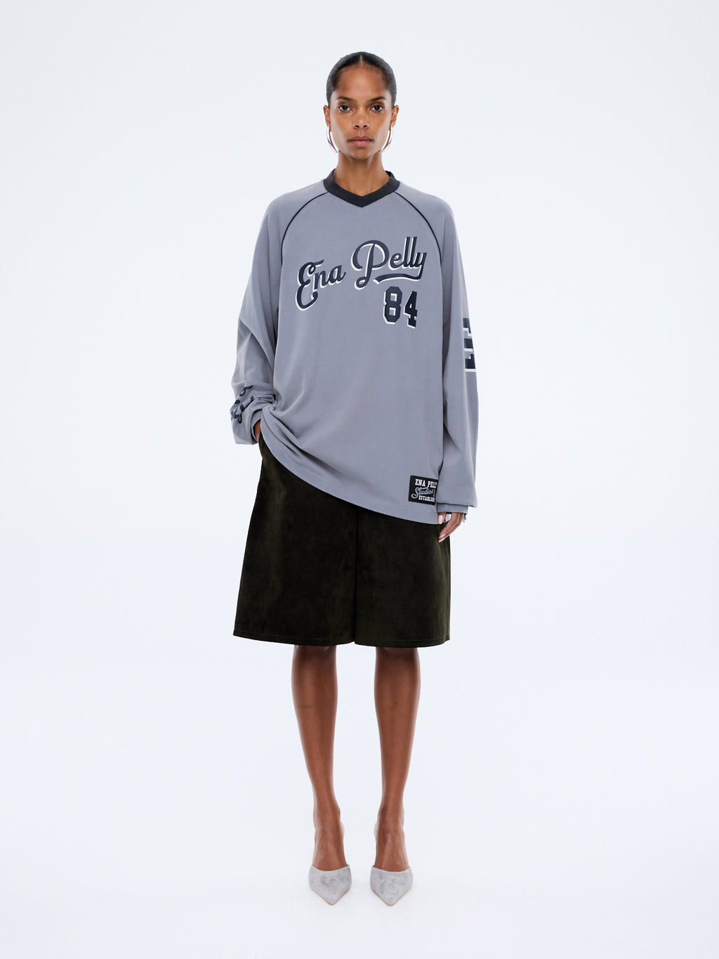 TEAM EP LONG SLEEVE TEE-WASHED CHARCOAL
