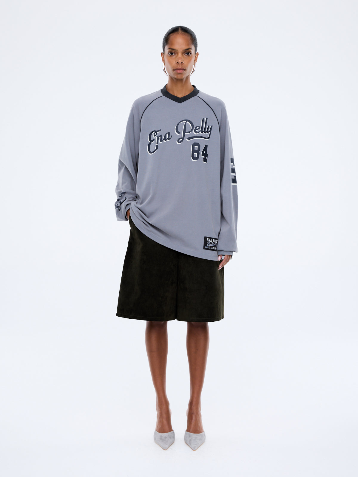 TEAM EP LONG SLEEVE TEE-WASHED CHARCOAL