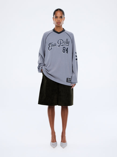 TEAM EP LONG SLEEVE TEE-WASHED CHARCOAL