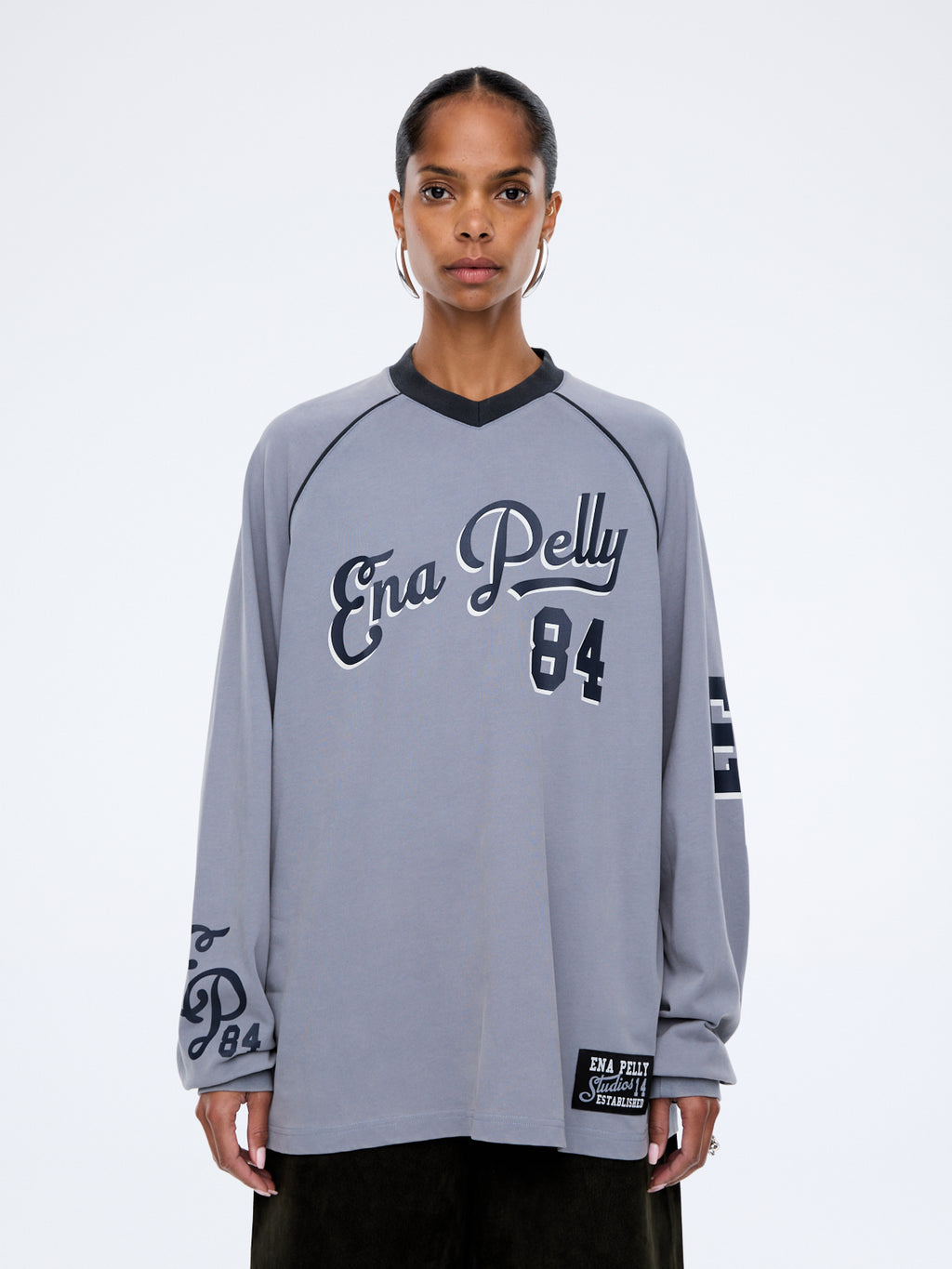 TEAM EP LONG SLEEVE TEE-WASHED CHARCOAL