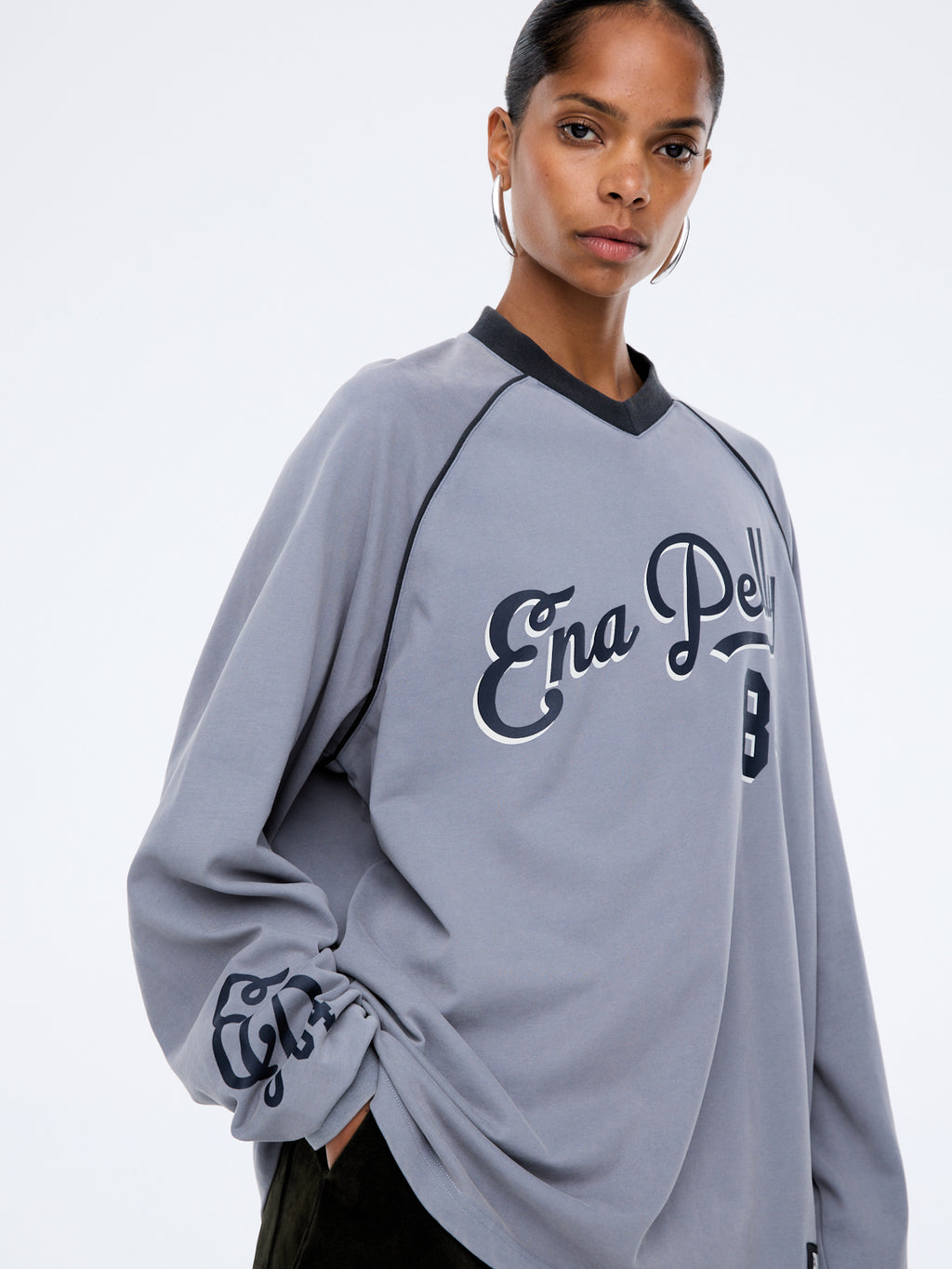 TEAM EP LONG SLEEVE TEE-WASHED CHARCOAL