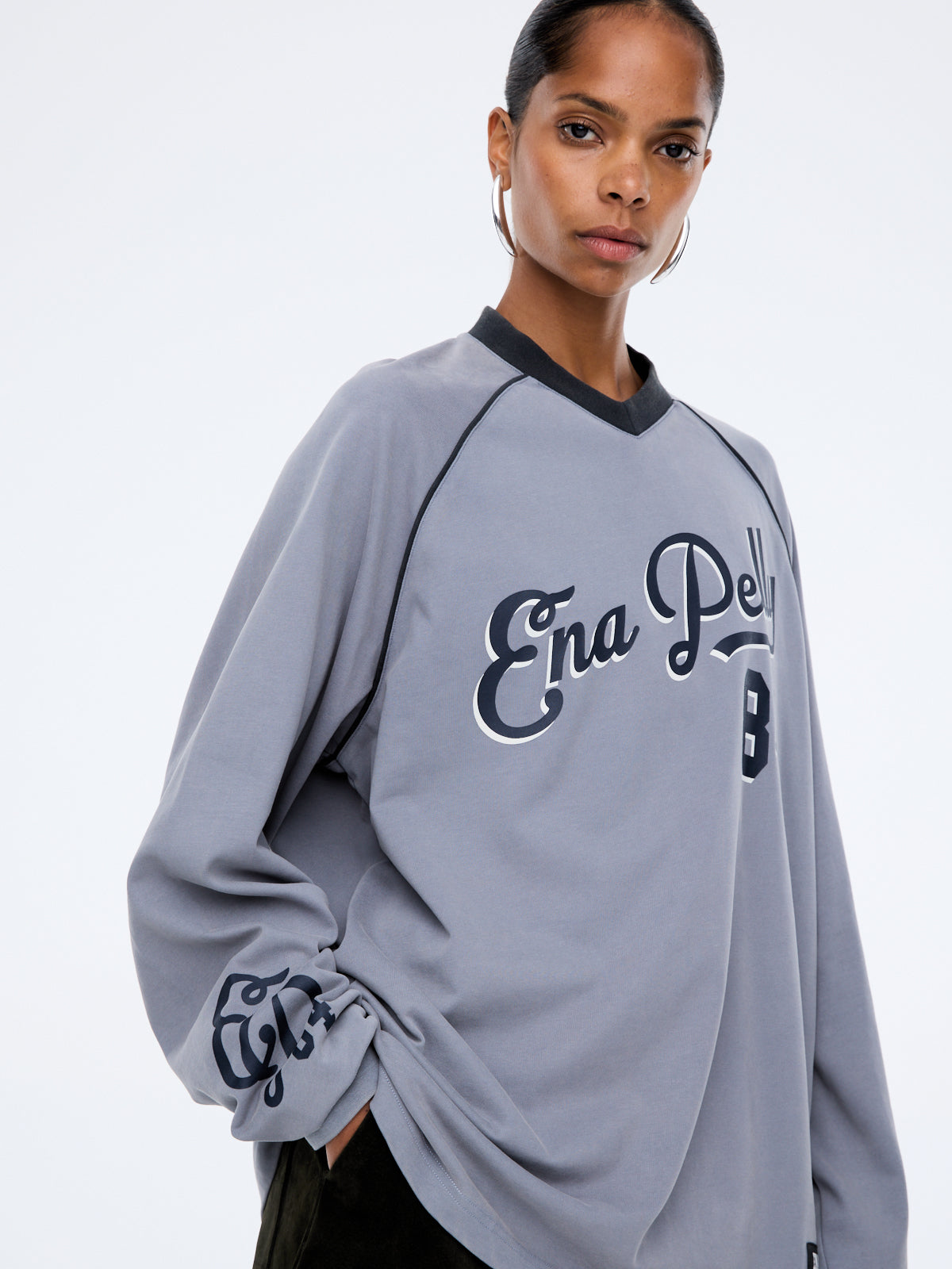 TEAM EP LONG SLEEVE TEE-WASHED CHARCOAL