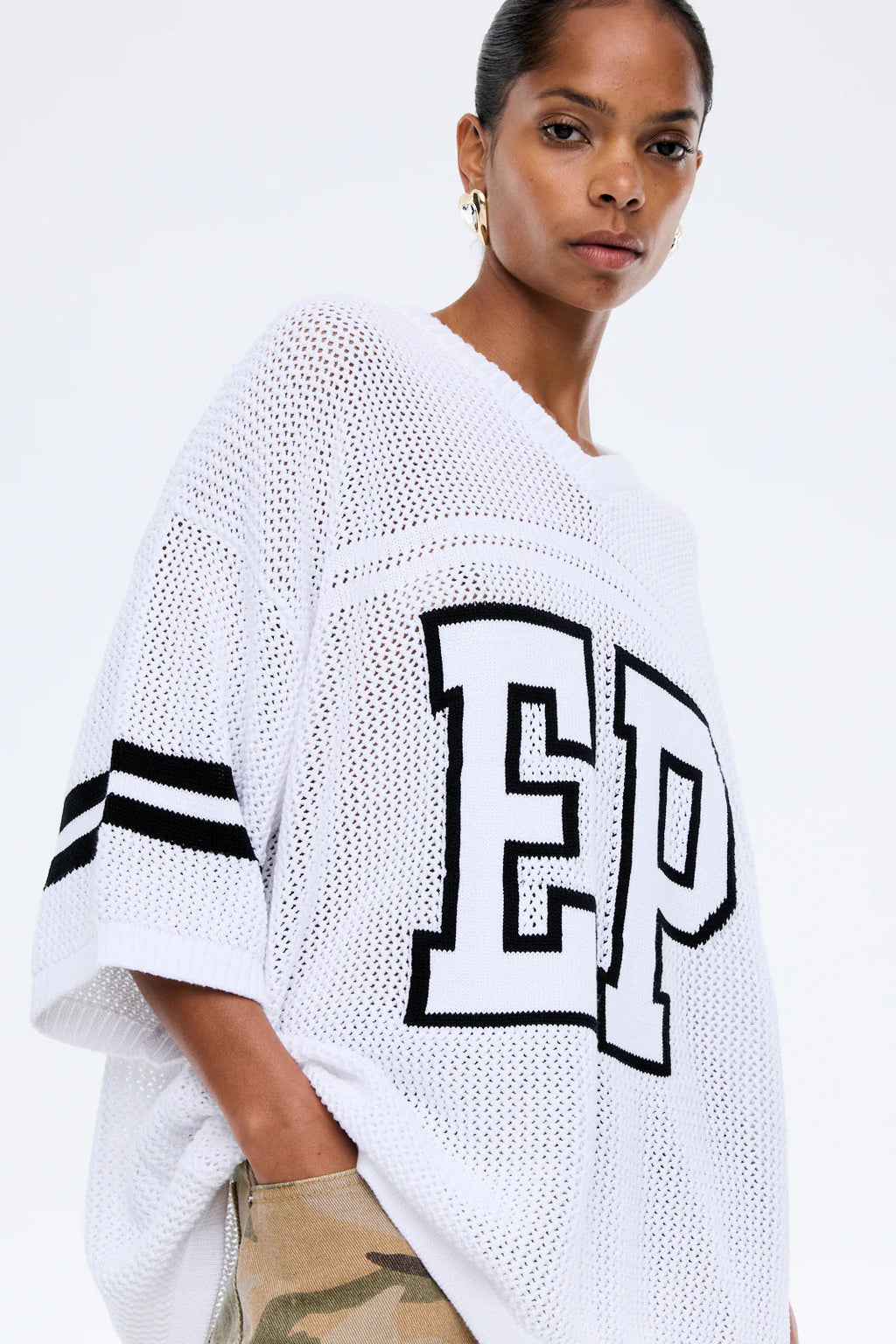 ENA HARPER CROCHET JERSEY