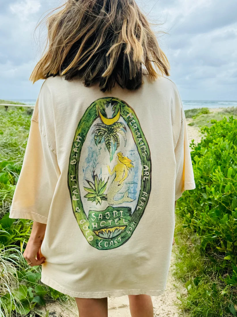THE VERY OVERSIZED MERMAID TEE - CREAM