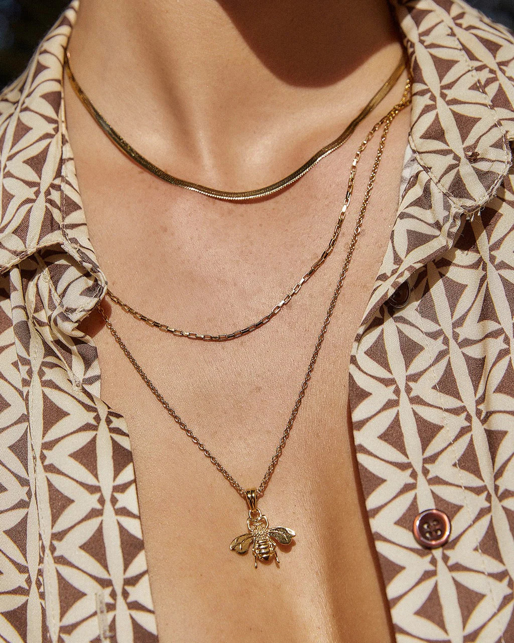 Honey Bee Gold Necklace