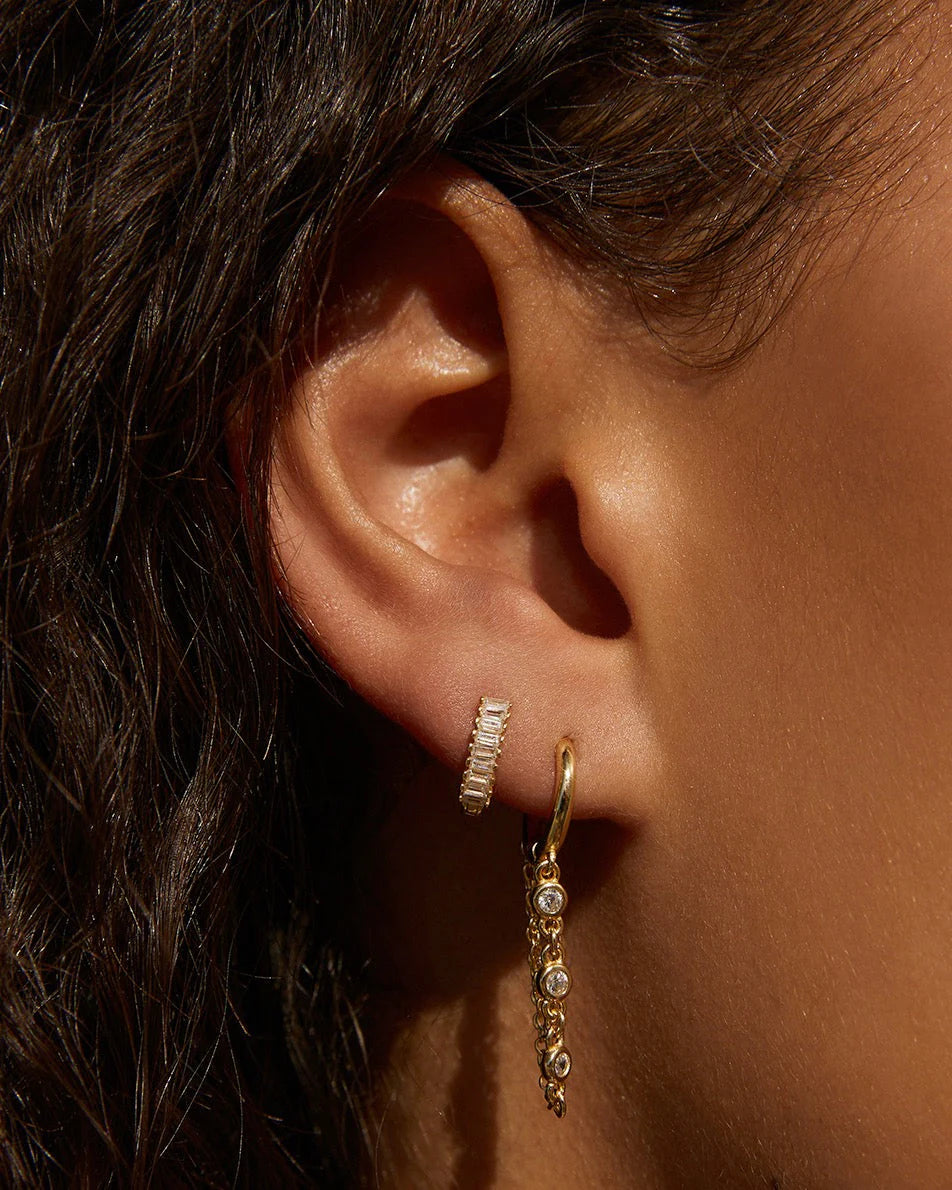 Amaretto Gold Huggie Earrings