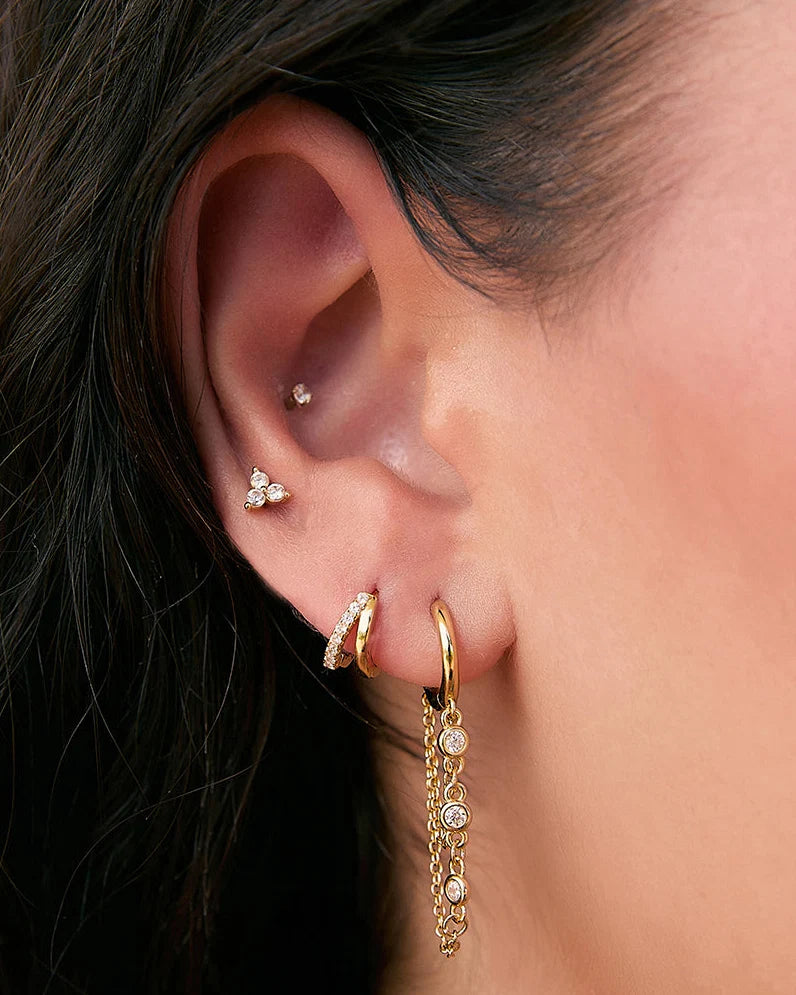 Amaretto Gold Huggie Earrings