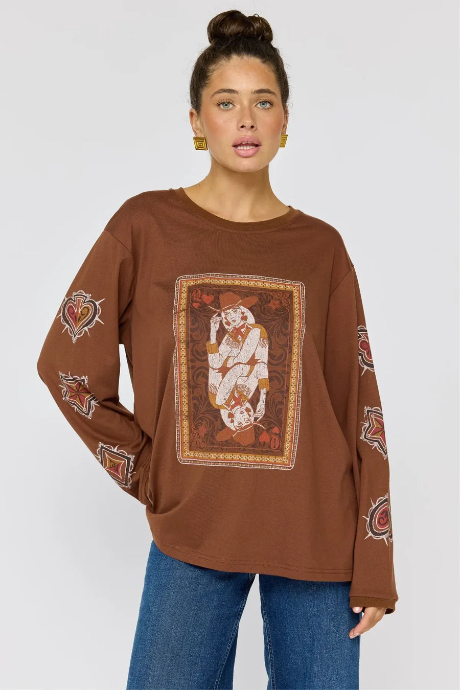 Queen of Hearts Long Sleeve Tee