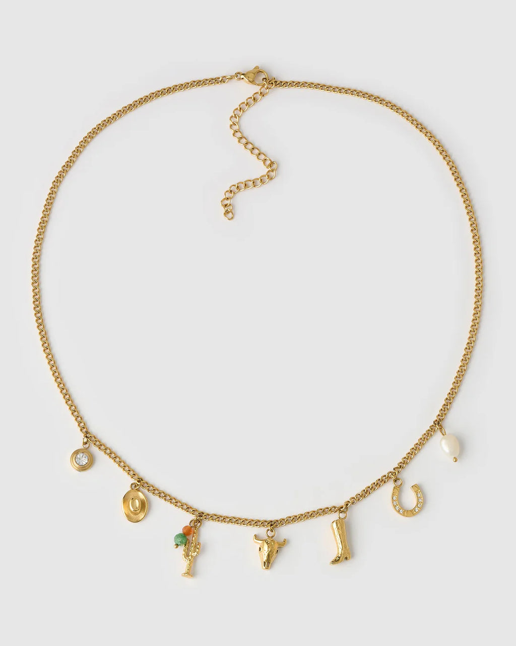 Rodeo Gold Charm Necklace