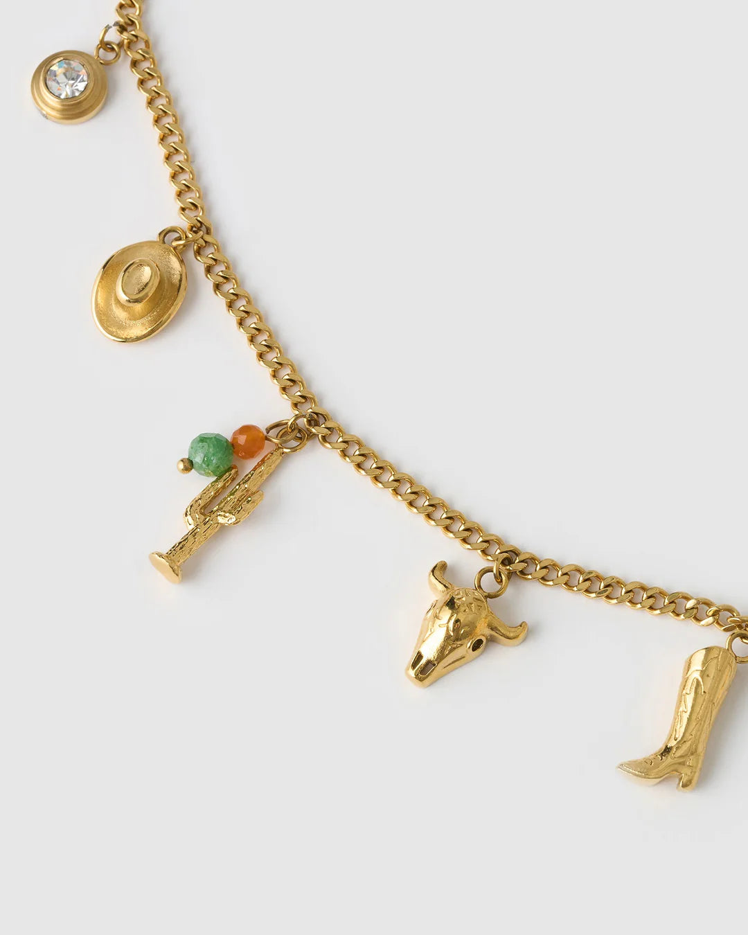 Rodeo Gold Charm Necklace