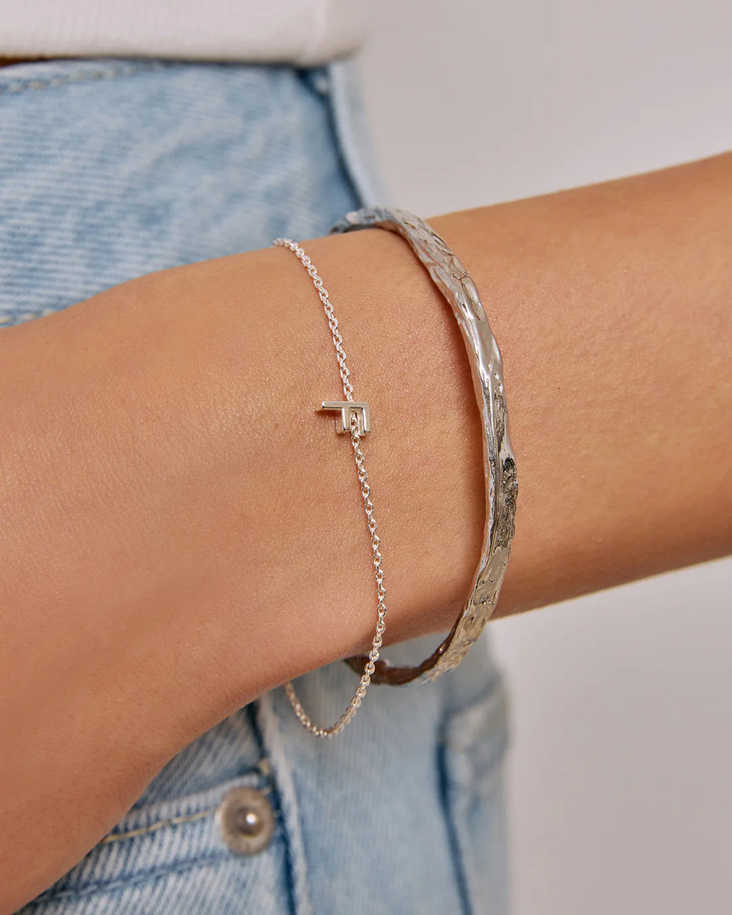 Helios Silver Cuff Bracelet