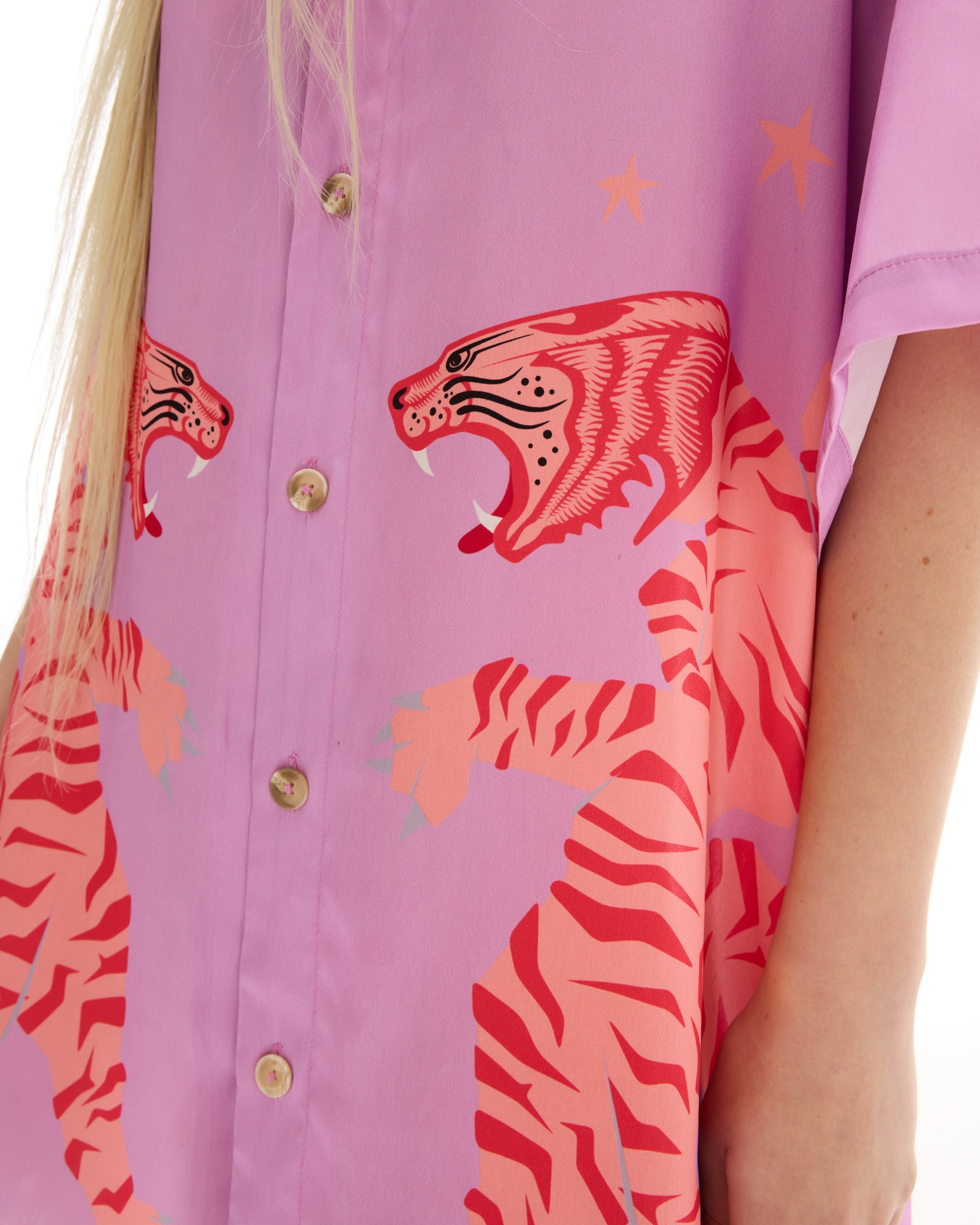Osaka Silk Tiger Shirt/Dress