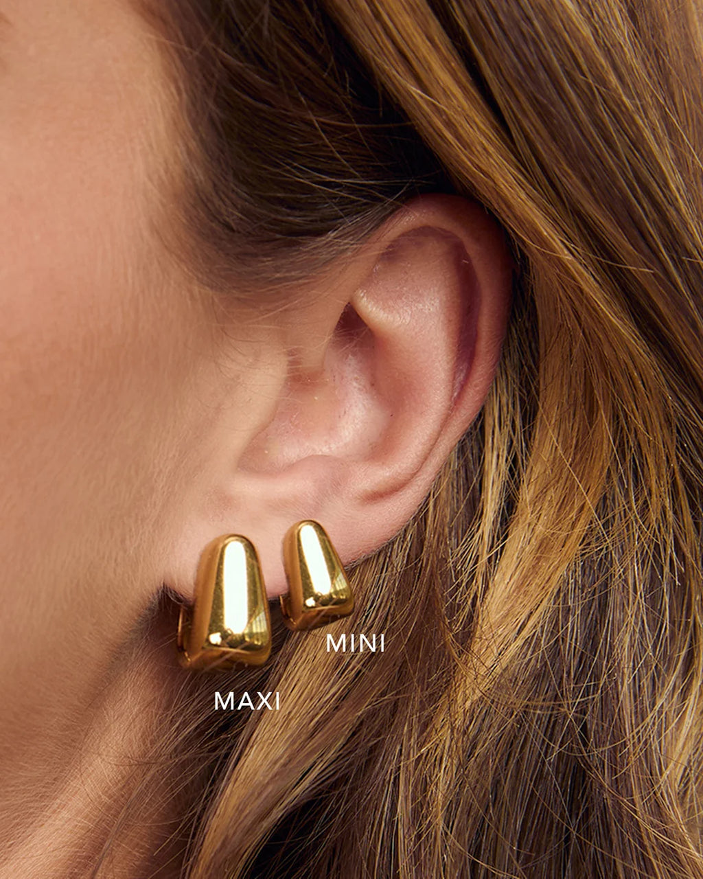 Tess Gold Hoop Earrings Mini