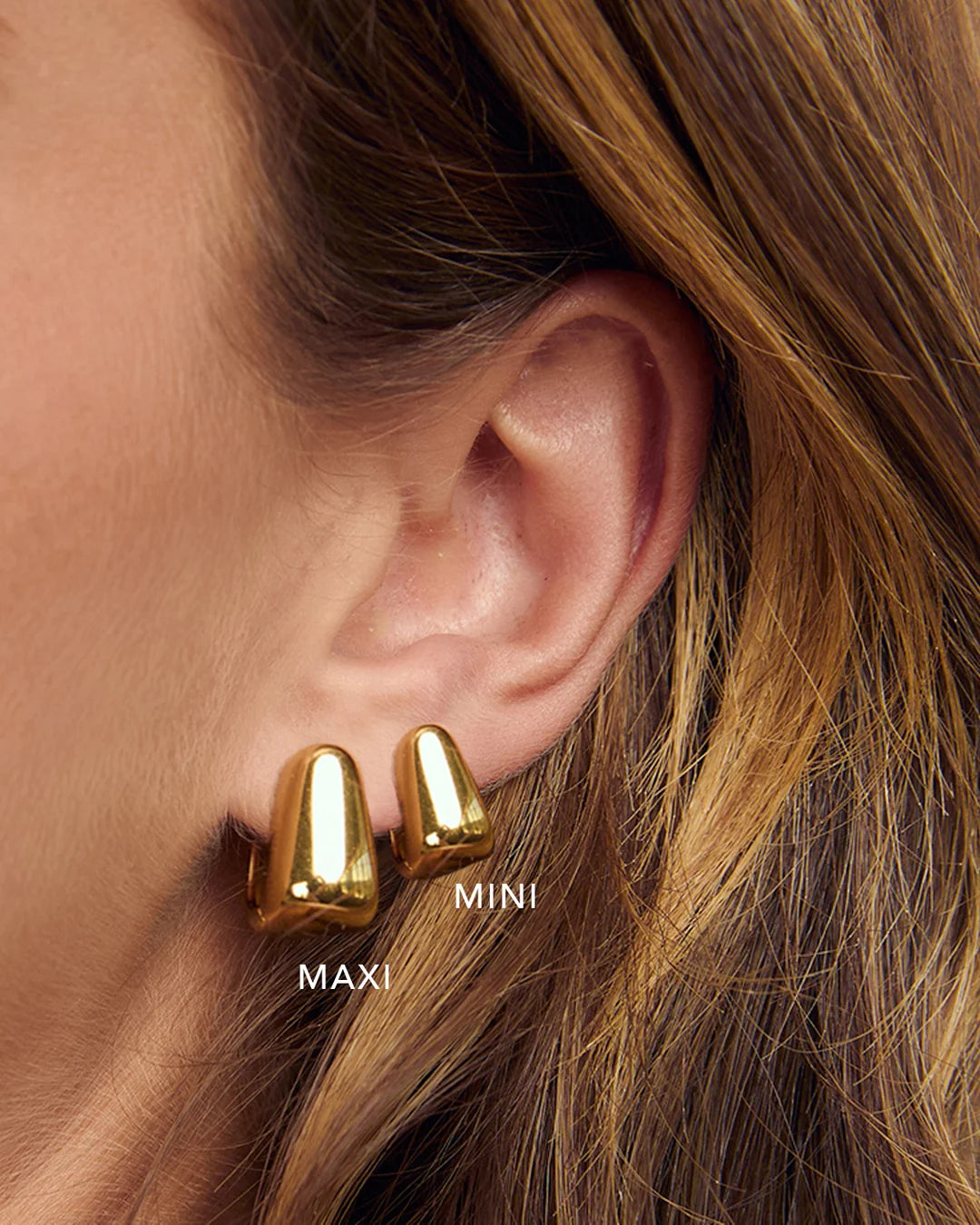 Tess Gold Hoop Earrings Mini