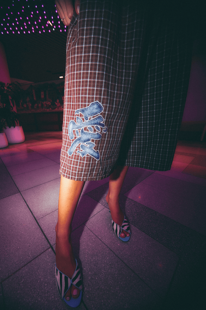 THE TOKYO PLAID JORT