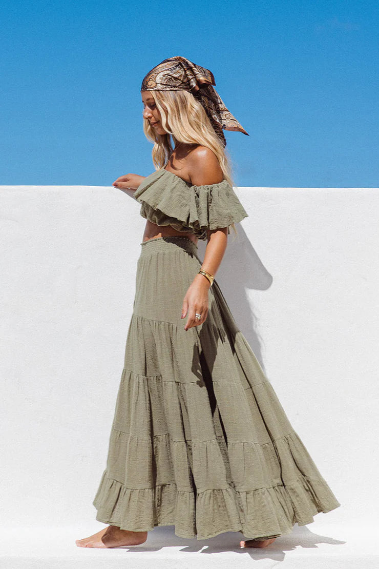 Flora Maxi Skirt - Sage