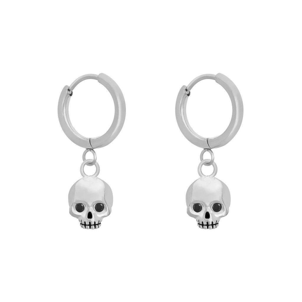 Undead Earrings: Rhodium Plated