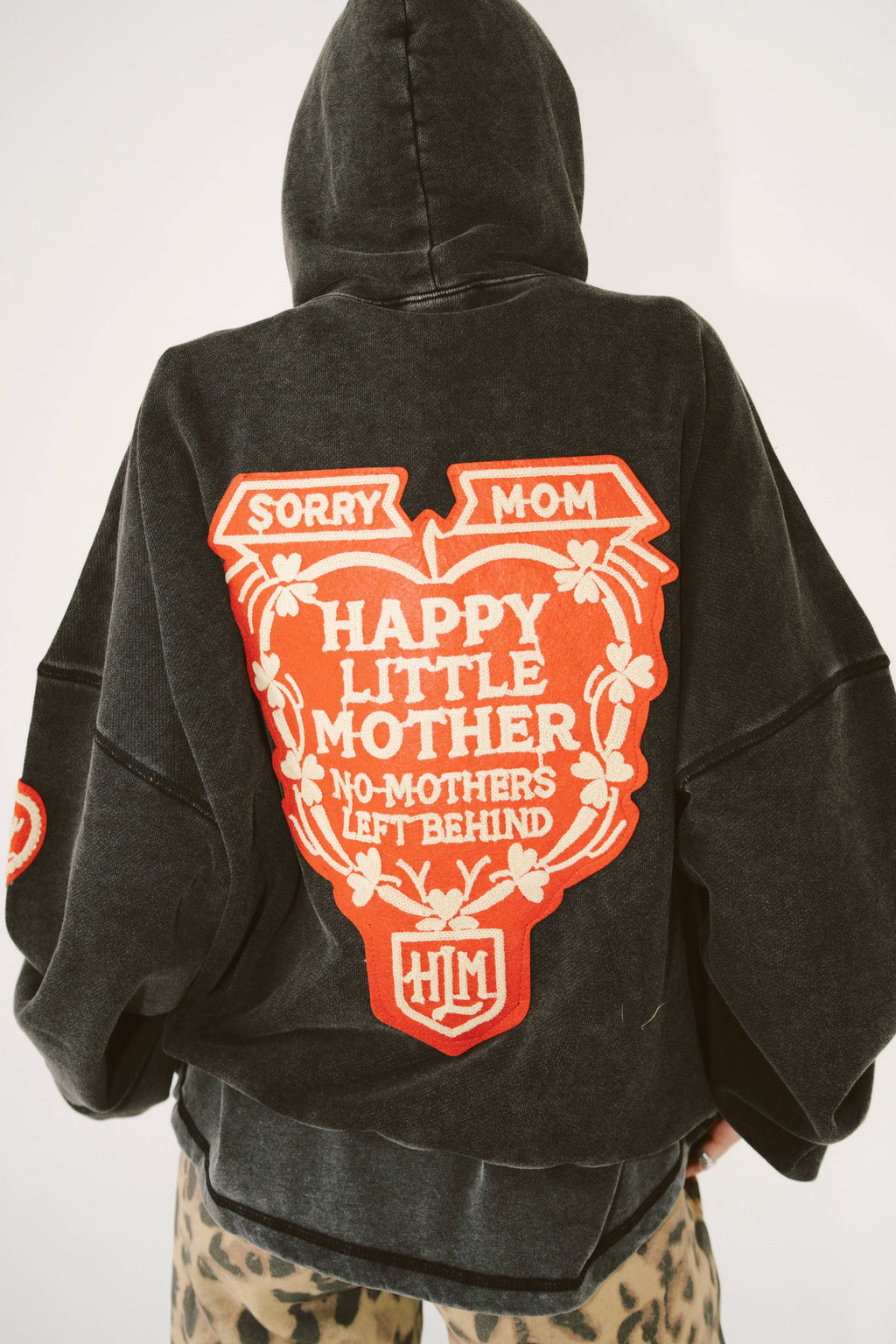 Sorry Mom Hoodie- Vintage Black