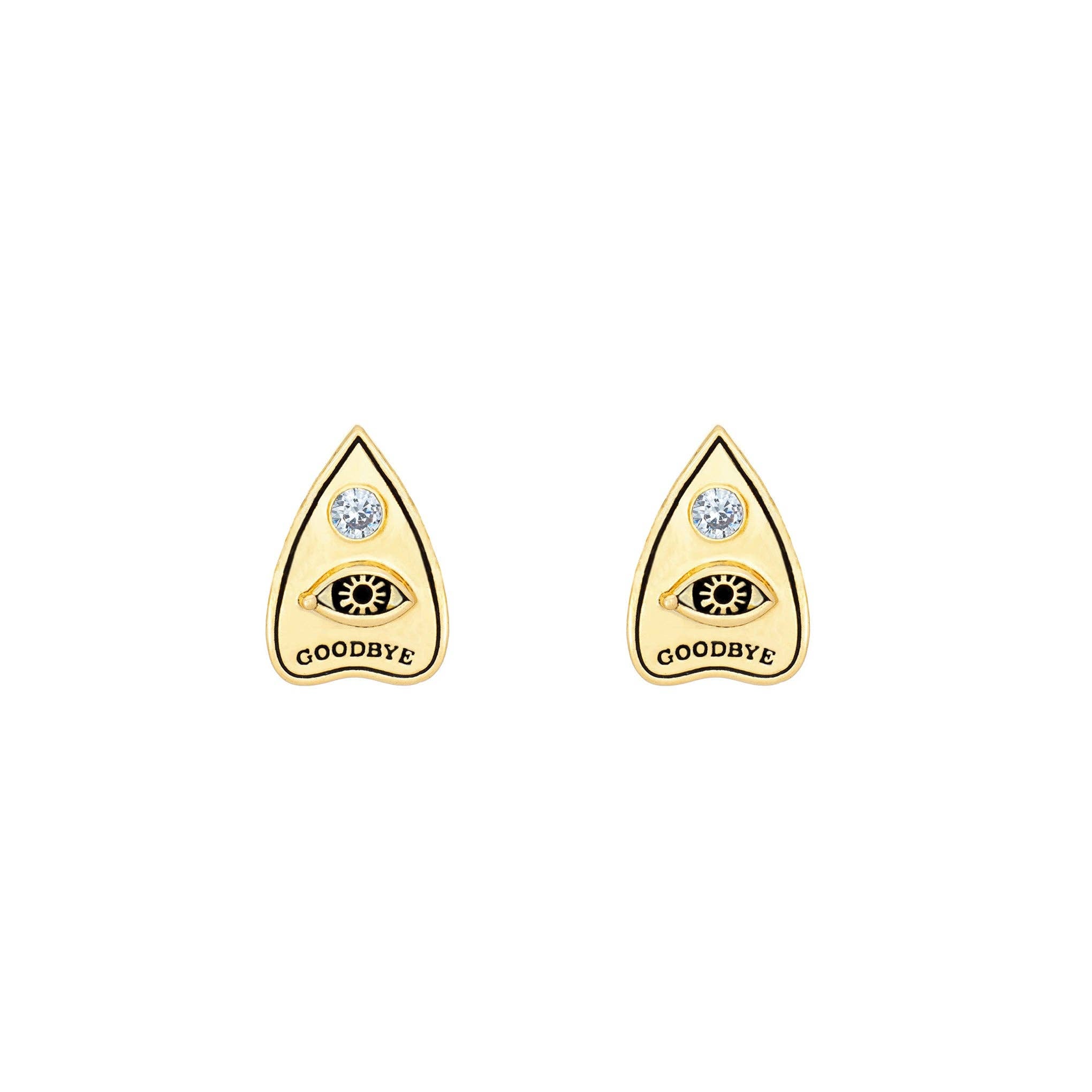 Spirit Board Studs: 18K Gold Plated