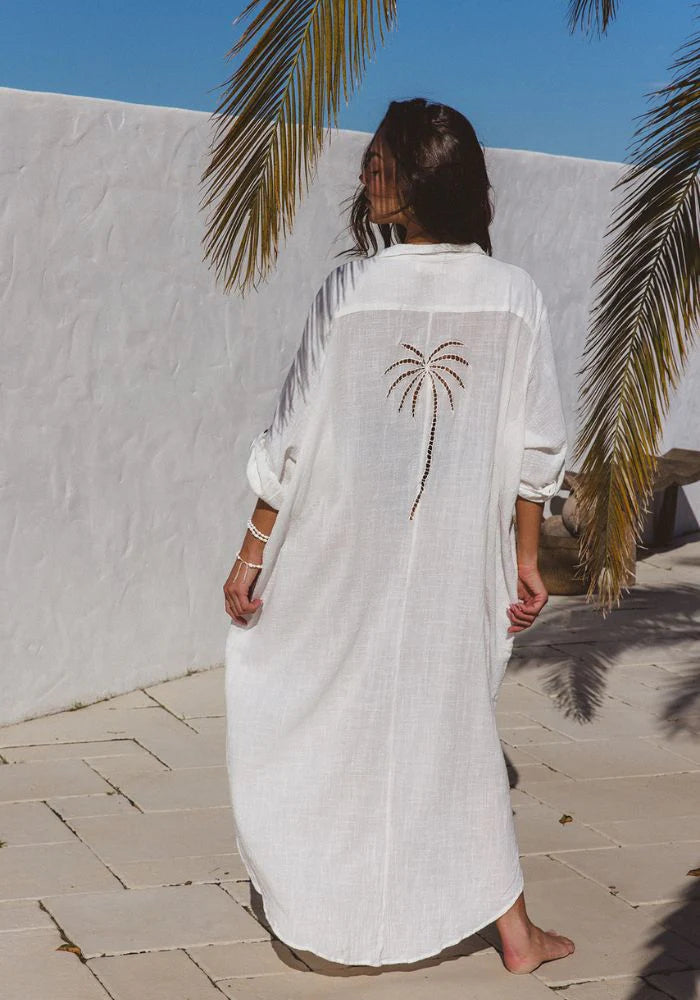 Cabo Palms Maxi Dress - White