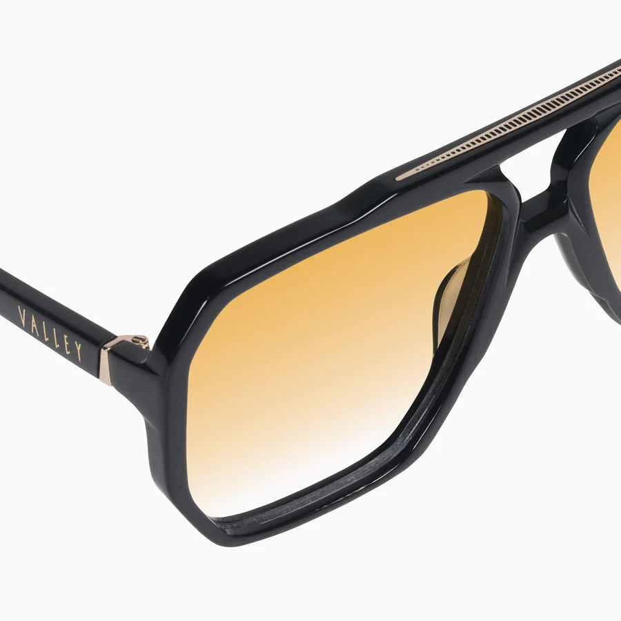 Rodeo- Gloss Black w Orange Grad Lens