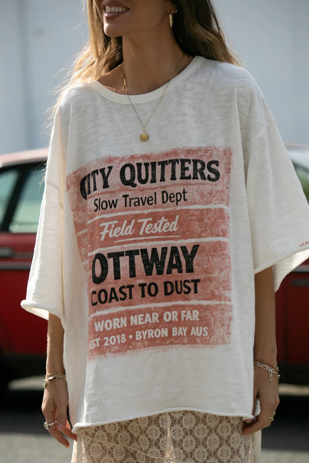 City Quitters Oversized Unisex T-Shirt - White
