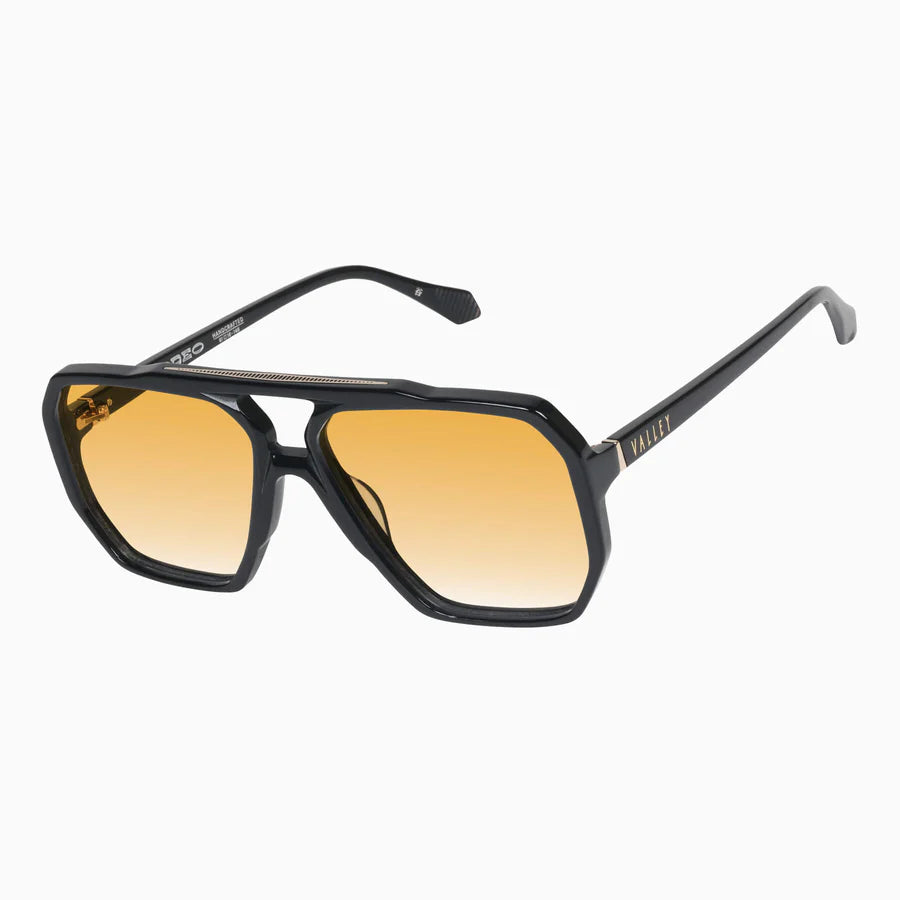 Rodeo- Gloss Black w Orange Grad Lens