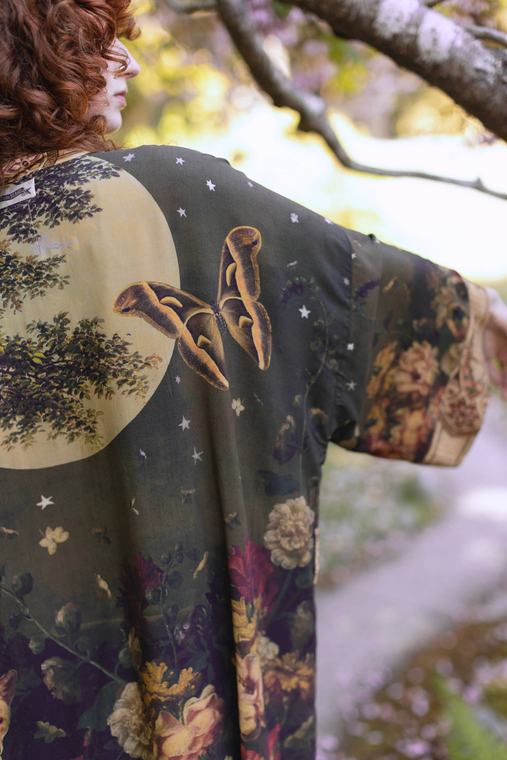 The Messenger Opera Duster Robe w/ Joan of Arc & Florals