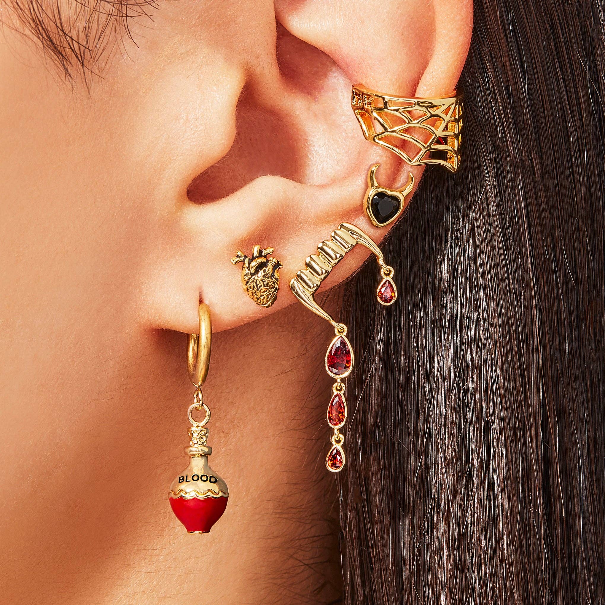 Chambers Studs: Rhodium Plated