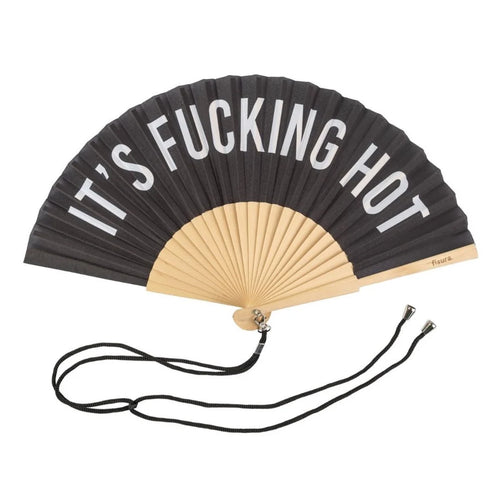 "It's fucking hot" fan- Black