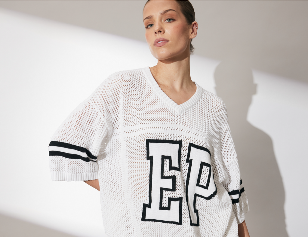 ENA HARPER CROCHET JERSEY