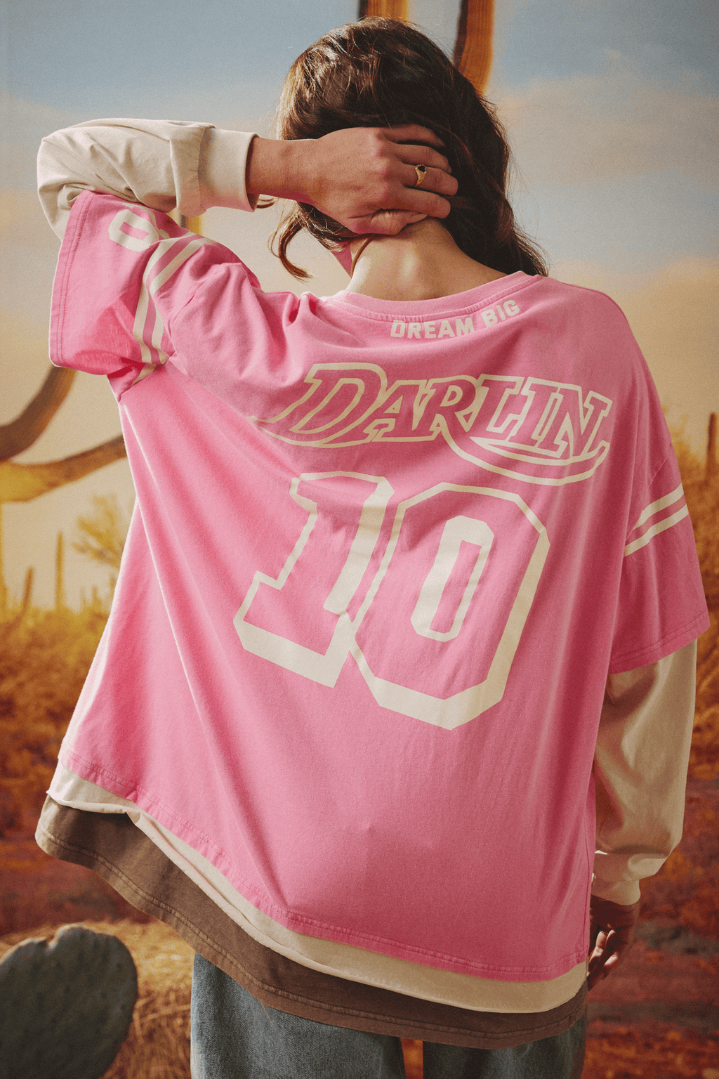 NEIGH SAYER LONG SLEEVE TEE - PINK