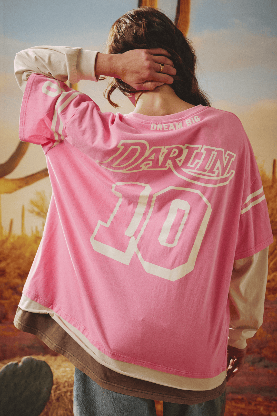 NEIGH SAYER LONG SLEEVE TEE - PINK