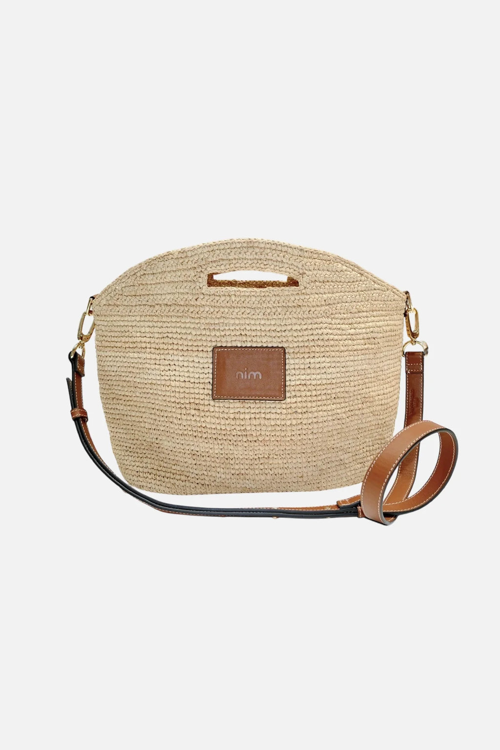Leather Trimmed Raffia Nim- BB