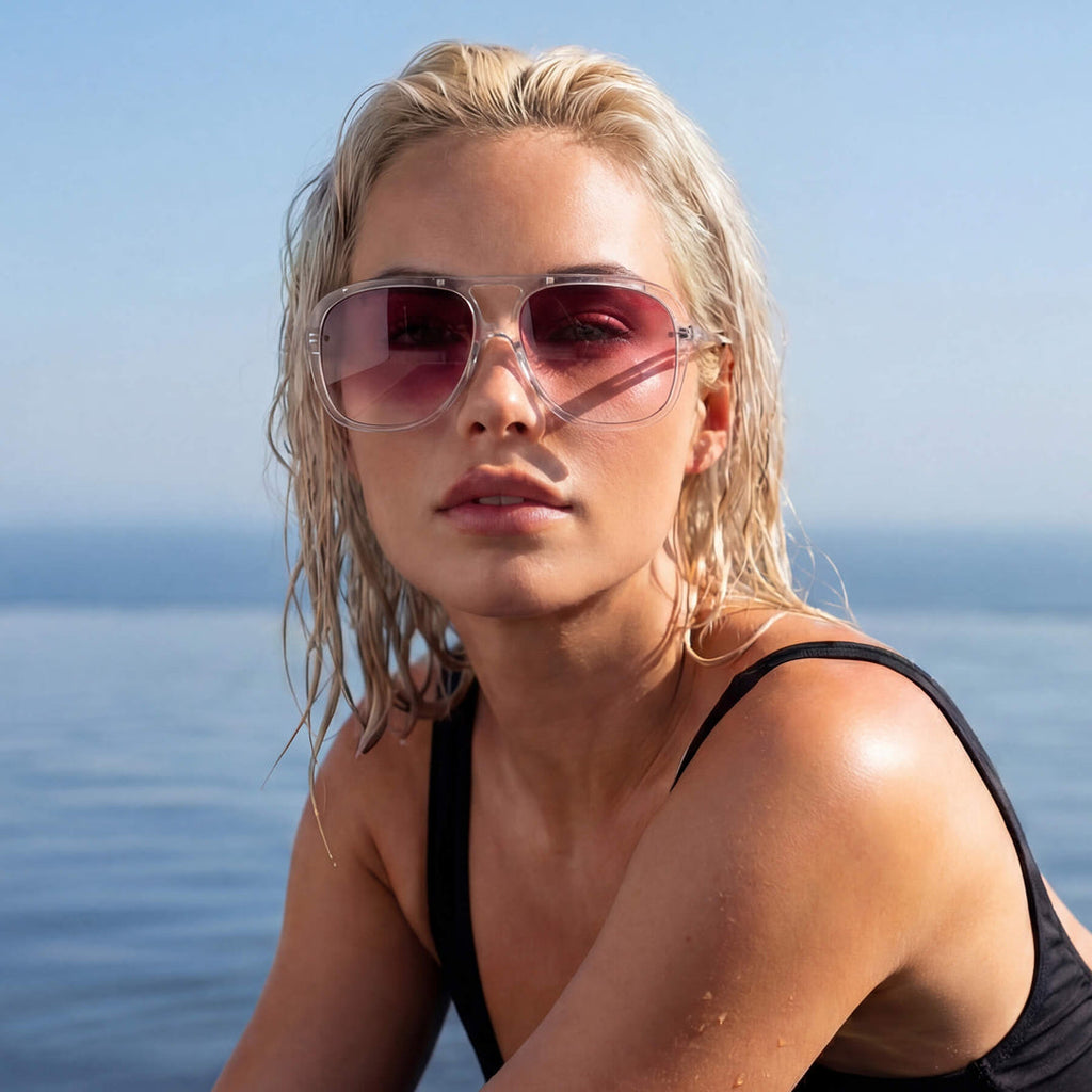 Bang- Crystal w. Silver Metal / Rose Gradient Lens