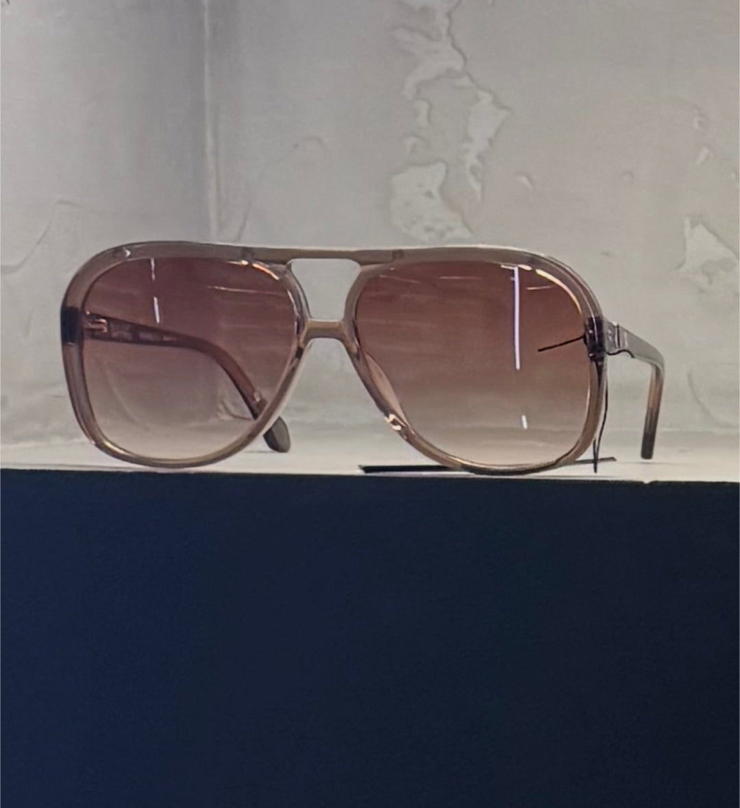 BANG- Transparent Mocha with Dark Orange Gradient Lens