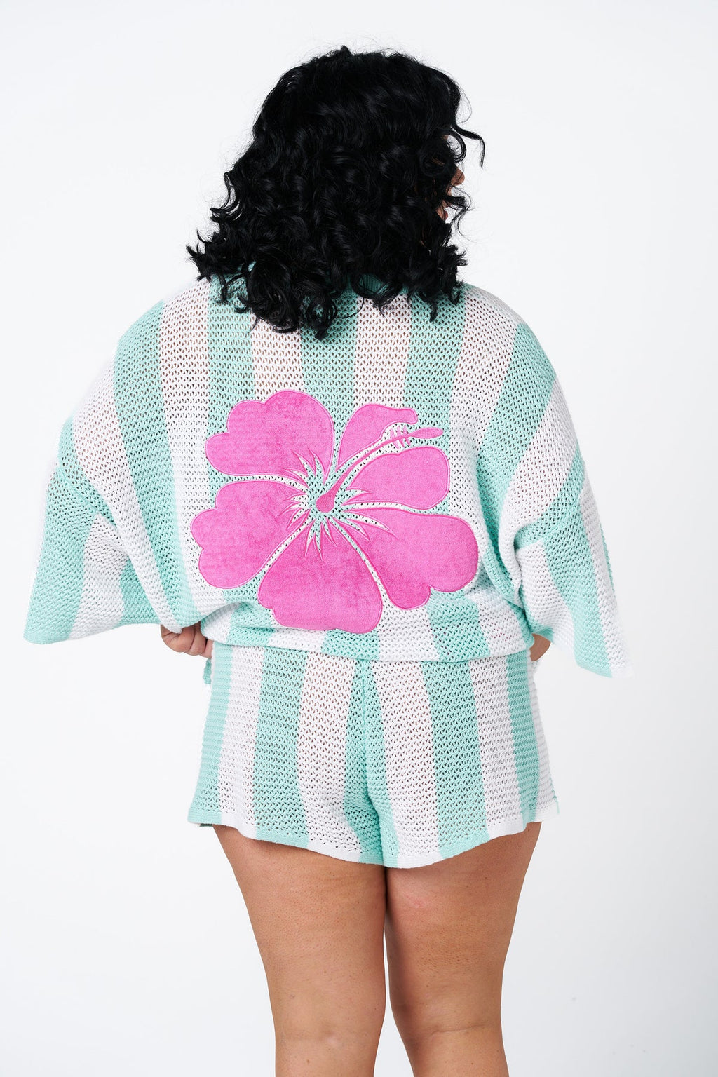 Vacanza Mint + White Stripe Knit Tee