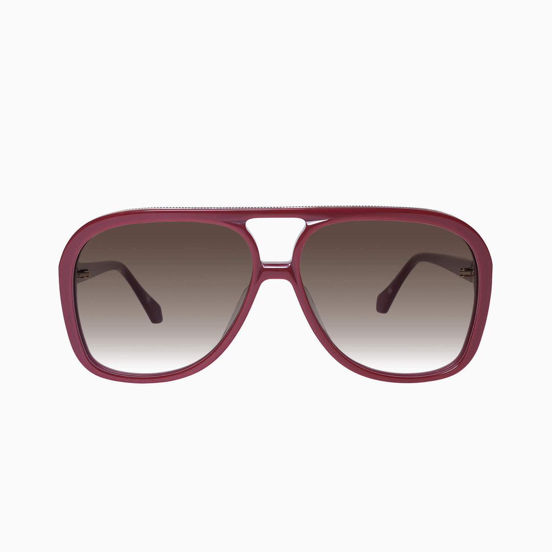 Bang- Burgundy with Brown Gradient Lens