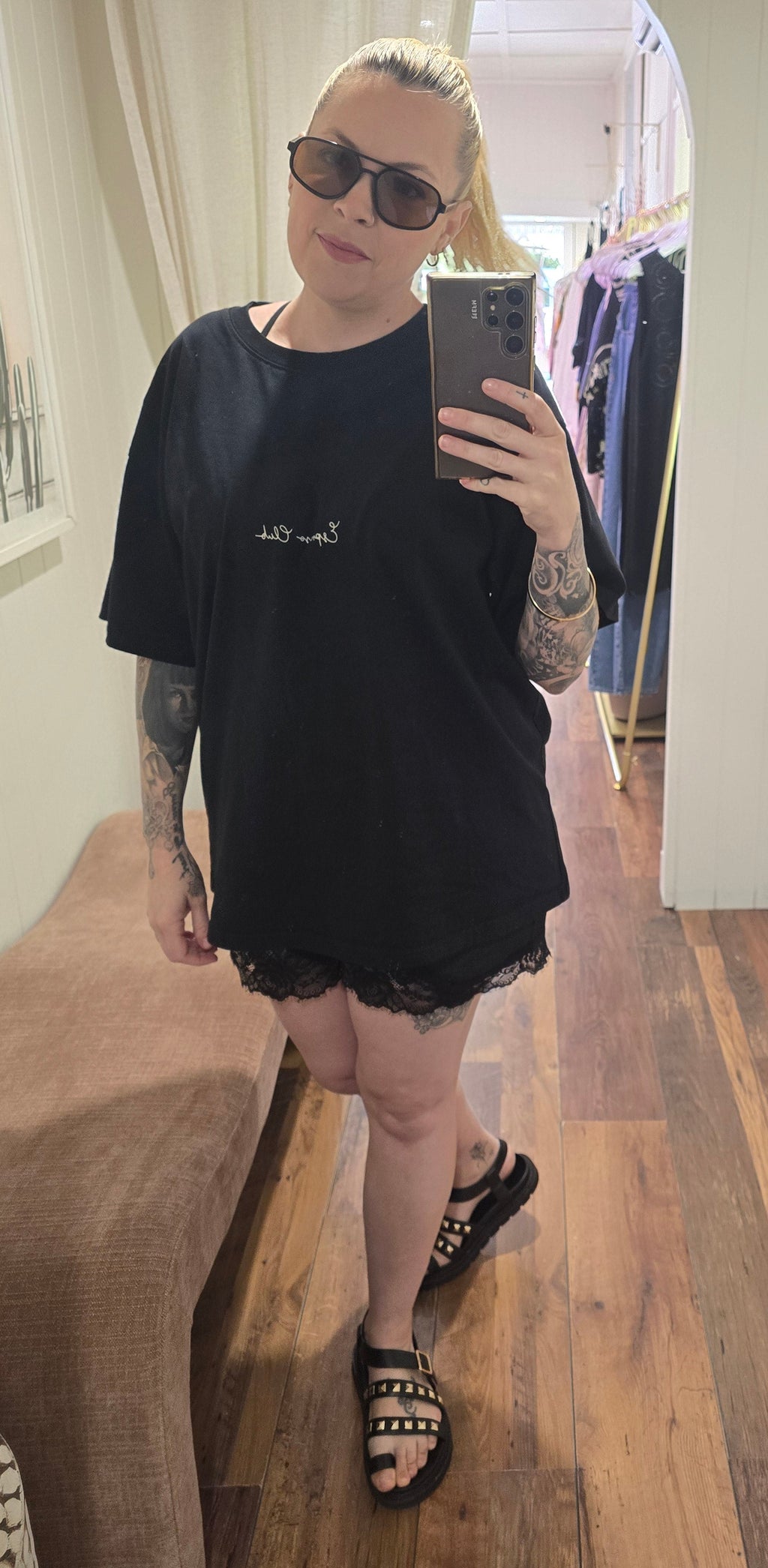 Lace Shorties- Black