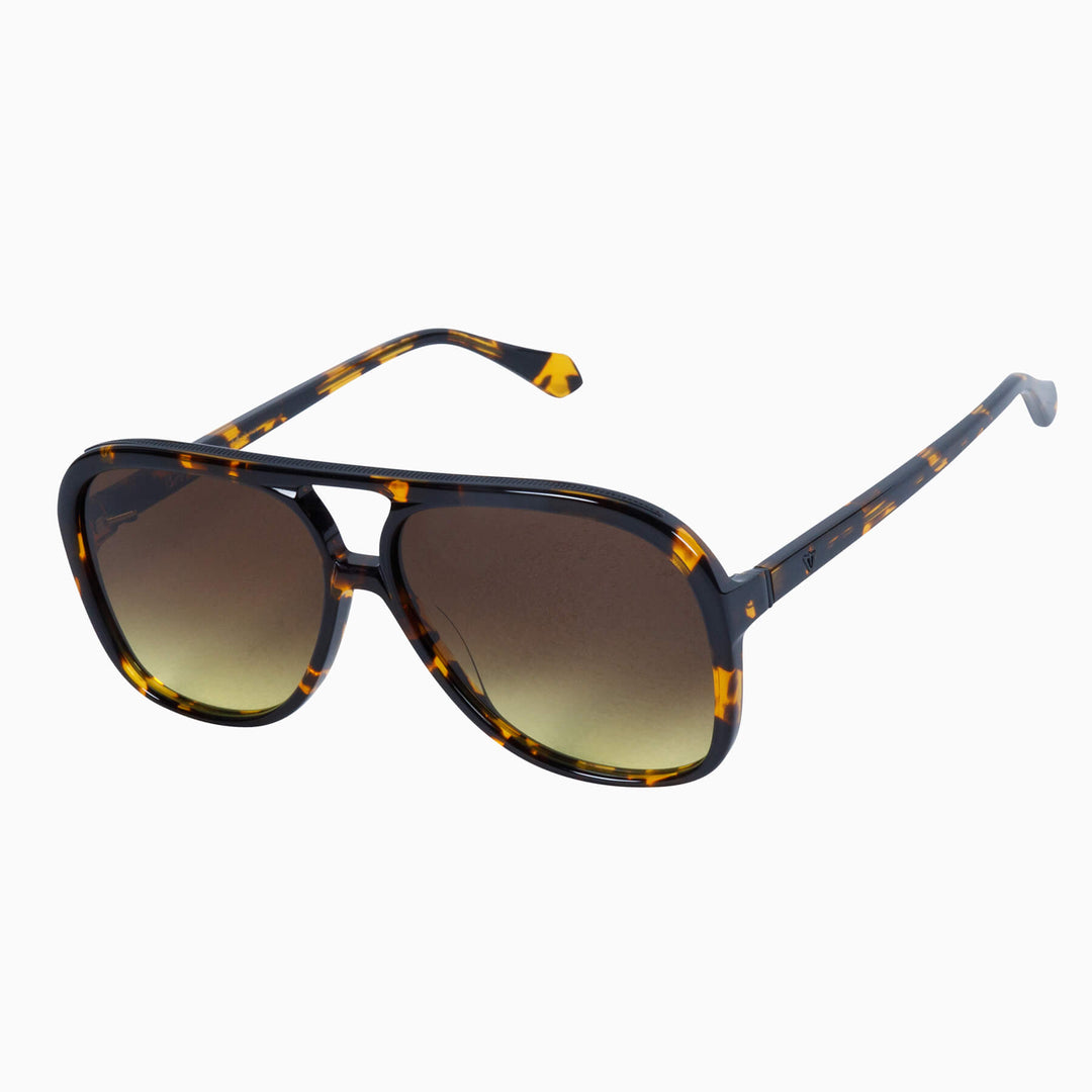 Dark Tortoise with Brown to Yellow Gradient Lens