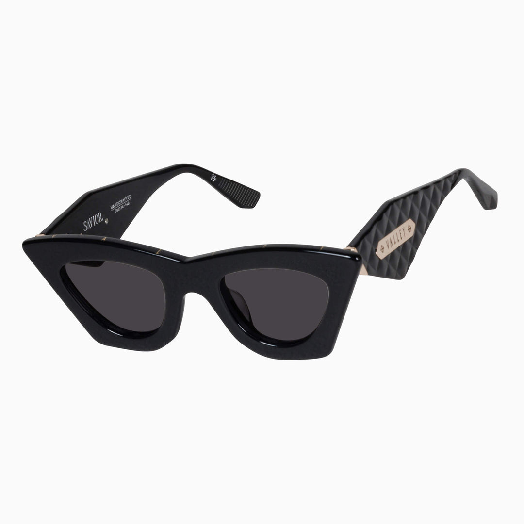 Savior- Gloss Black w. Gold Metal / Black Lens