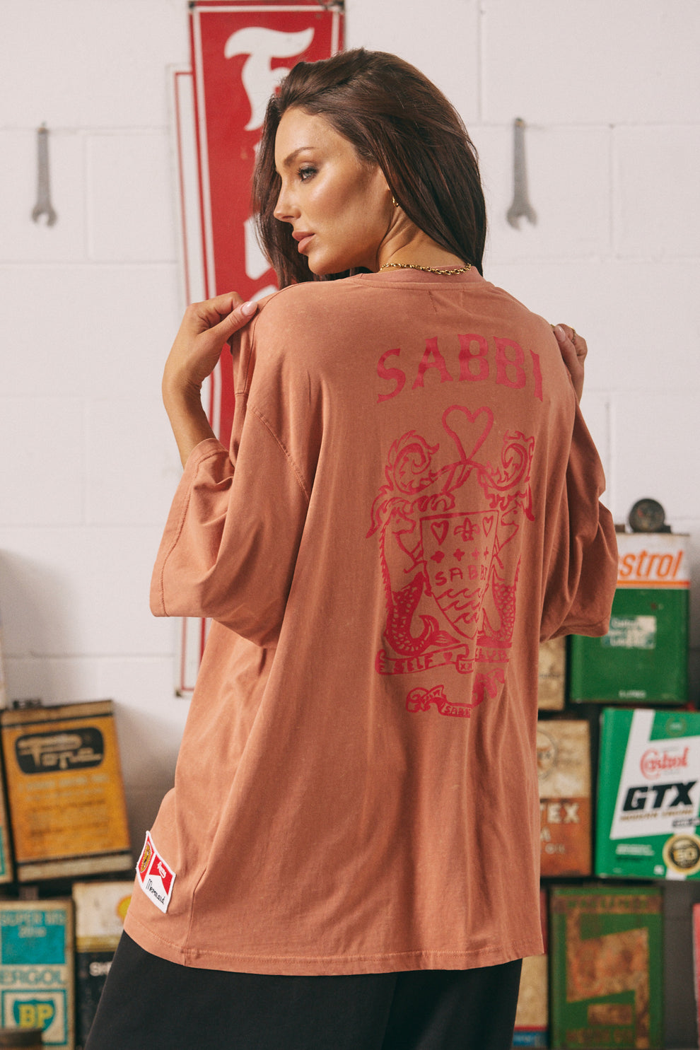 The Racing Badges tee Mocha