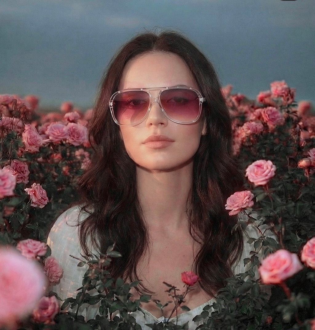 Bang- Crystal w. Silver Metal / Rose Gradient Lens