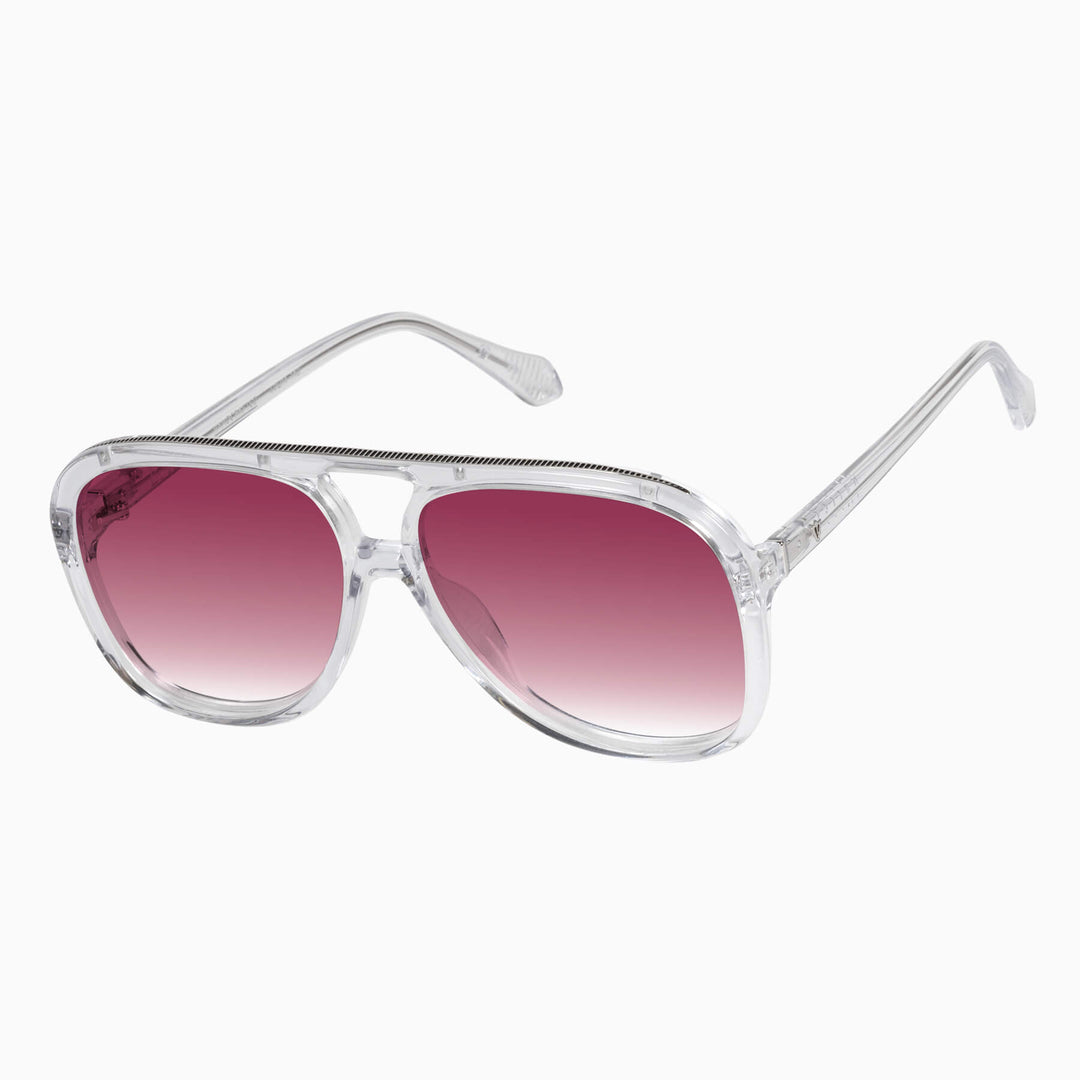 Bang- Crystal w. Silver Metal / Rose Gradient Lens