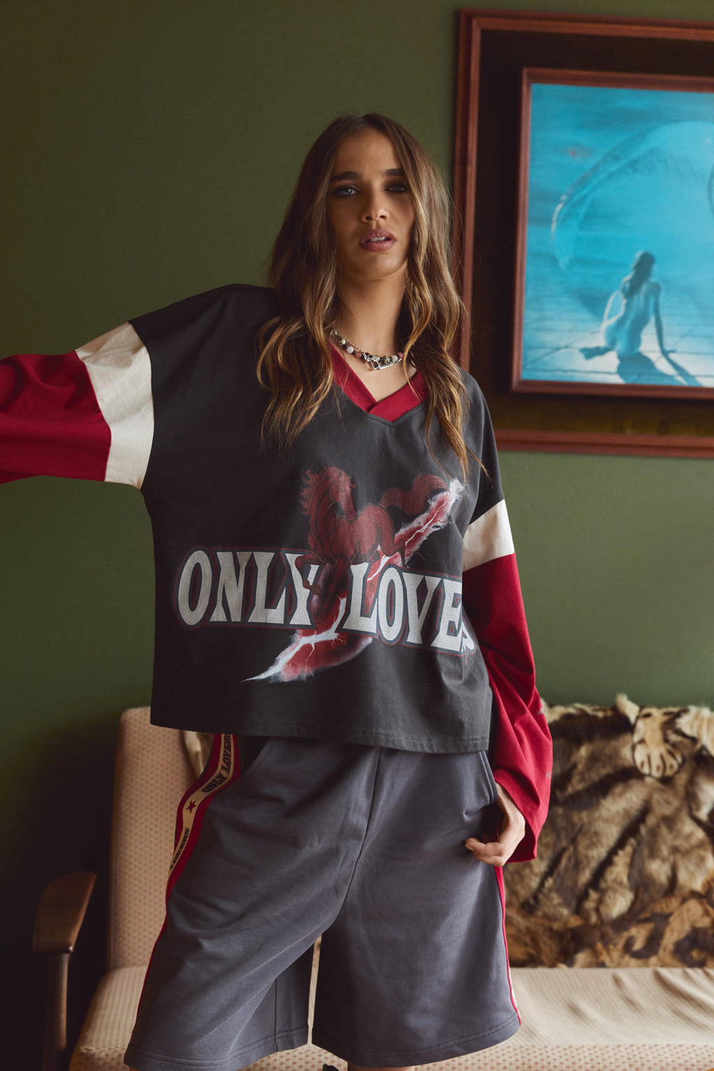 PREORDER-Mustang Boxy Long Sleeve Tee